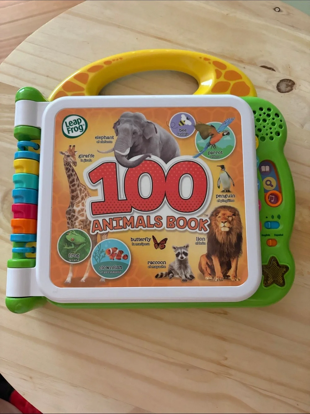 LeapFrog 100 Animals Book - Yellow/Green Interactive Learning Toy